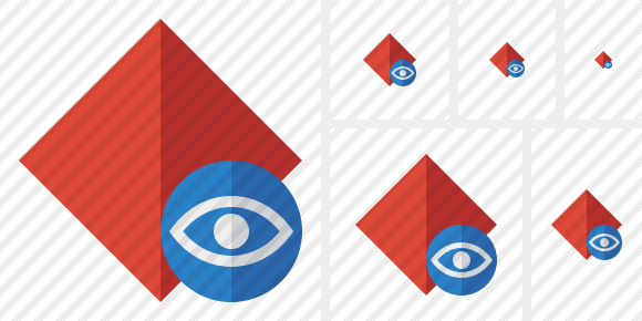 Rhombus Red View Icon Rhombus Red View Icon