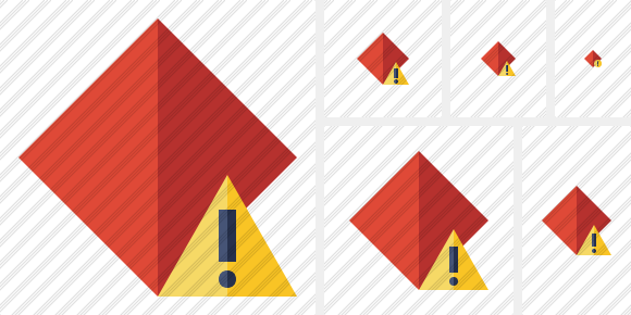 Rhombus Red Warning Icon Rhombus Red Warning Icon