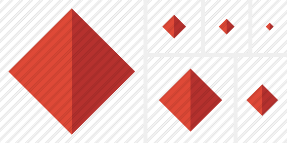 Rhombus Red Icon