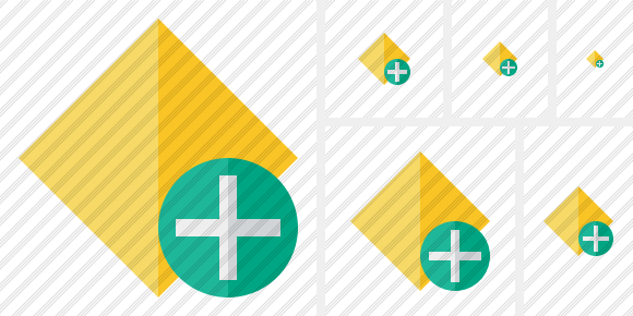 Rhombus Yellow Add Icon Rhombus Yellow Add Icon