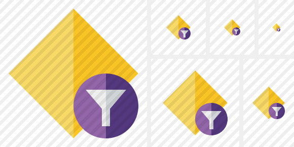 Rhombus Yellow Filter Icon Rhombus Yellow Filter Icon
