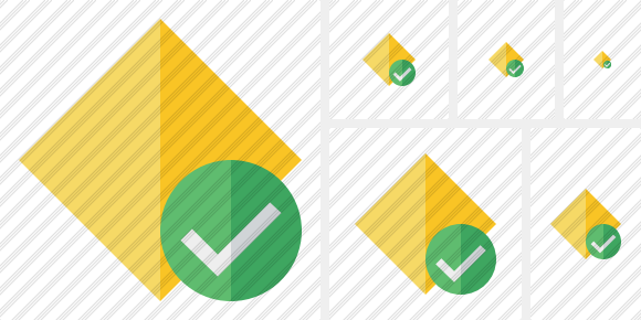 Rhombus Yellow Ok Icon Rhombus Yellow Ok Icon