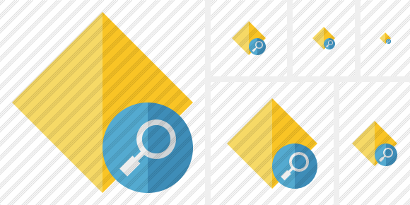Rhombus Yellow Search Icon Rhombus Yellow Search Icon