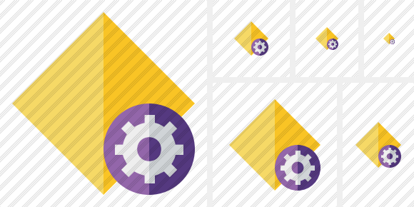 Rhombus Yellow Settings Icon Rhombus Yellow Settings Icon