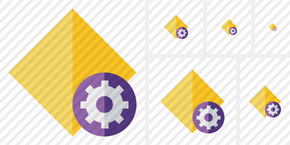 Rhombus Yellow Settings Symbol