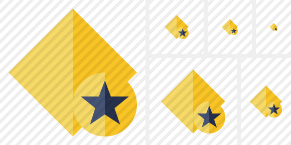 Icono Rhombus Yellow Star