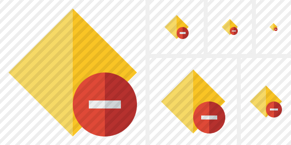 Rhombus Yellow Stop Icon