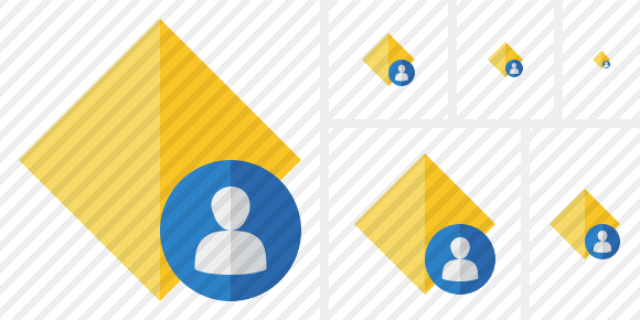 Rhombus Yellow User Icon Rhombus Yellow User Icon