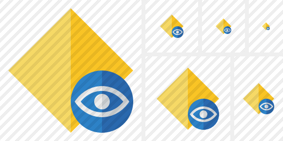 Rhombus Yellow View Icon Rhombus Yellow View Icon