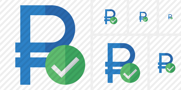 Ruble Ok Icon Ruble Ok Icon