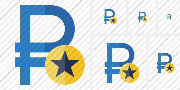 Ruble Star Icon Ruble Star Icon
