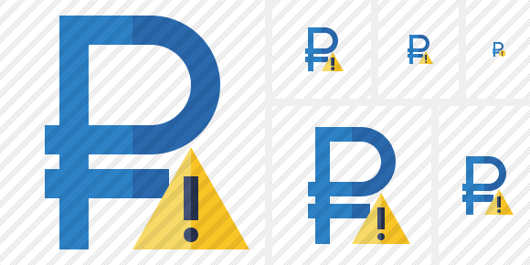 Ruble Warning Icon Ruble Warning Icon
