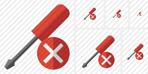 Screwdriver Cancel Symbol Screwdriver Cancel Symbol