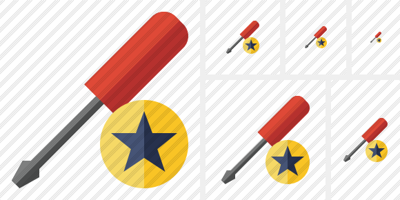 Screwdriver Star Icon