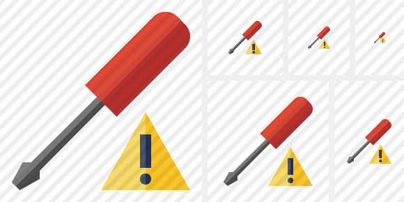 Screwdriver Warning Symbol Screwdriver Warning Symbol