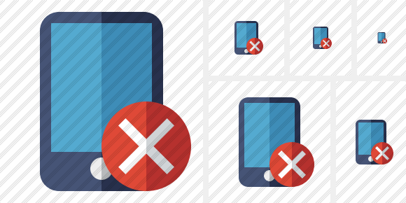 Smartphone Cancel Symbol Smartphone Cancel Symbol
