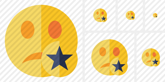 Smile Unhappy Star Symbol Smile Unhappy Star Symbol