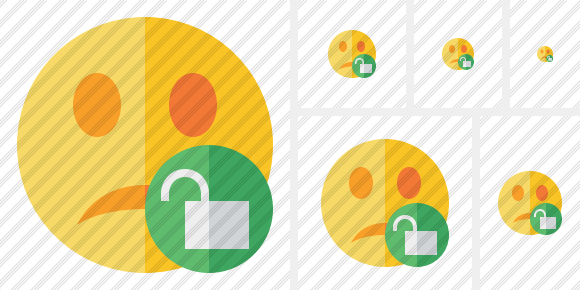 Smile Unhappy Unlock Symbol Smile Unhappy Unlock Symbol