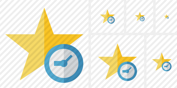 Star Clock Icon Star Clock Icon