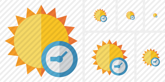 Sun Clock Icon