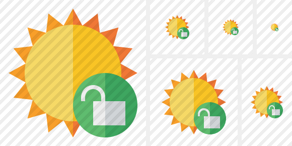Sun Unlock Icon Sun Unlock Icon