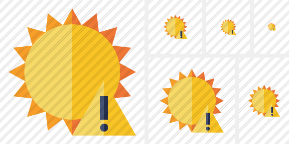 Sun Warning Icon Sun Warning Icon