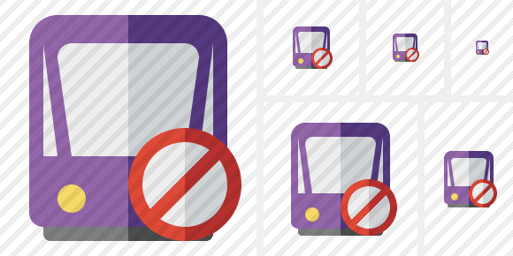Tram 2 Block Icon Tram 2 Block Icon