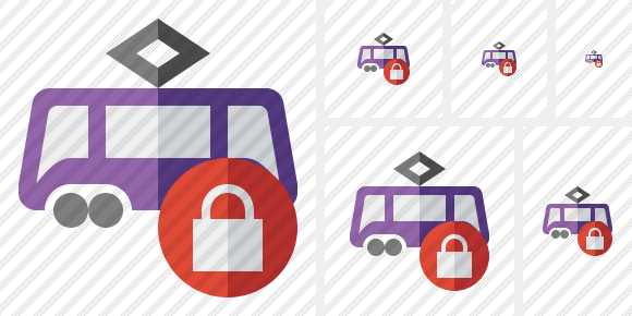 Tram Lock Icon