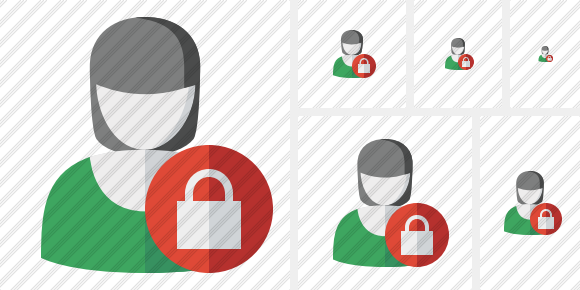 User Woman Lock Icon User Woman Lock Icon