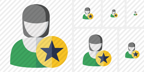 User Woman Star Icon User Woman Star Icon