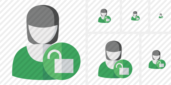 User Woman Unlock Icon User Woman Unlock Icon