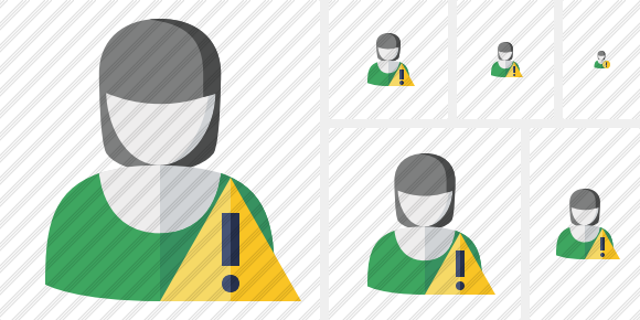User Woman Warning Icon User Woman Warning Icon