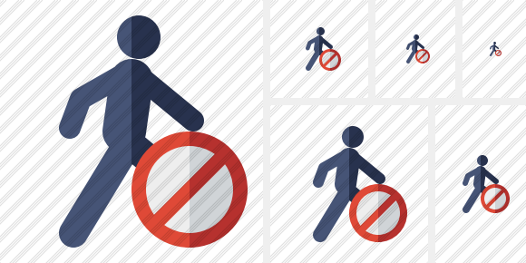 Walking Block Symbol Walking Block Symbol