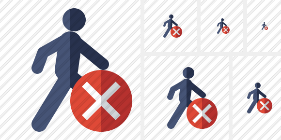 Walking Cancel Symbol Walking Cancel Symbol