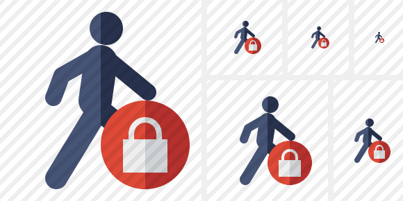 Walking Lock Symbol Walking Lock Symbol