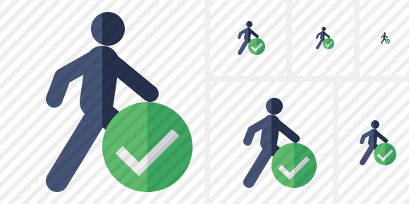 Walking Ok Symbol Walking Ok Symbol