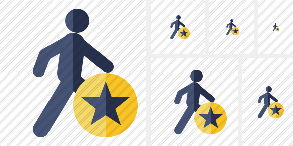 Walking Star Symbol Walking Star Symbol