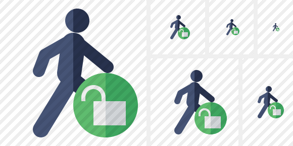 Walking Unlock Symbol Walking Unlock Symbol