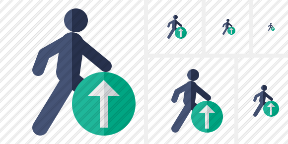 Walking Upload Symbol Walking Upload Symbol