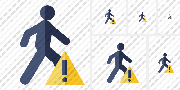 Walking Warning Symbol Walking Warning Symbol