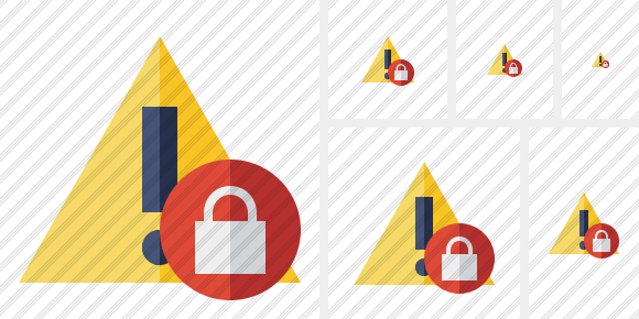 Icono Warning Lock Icono Warning Lock
