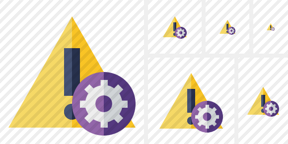 Icône Warning Settings