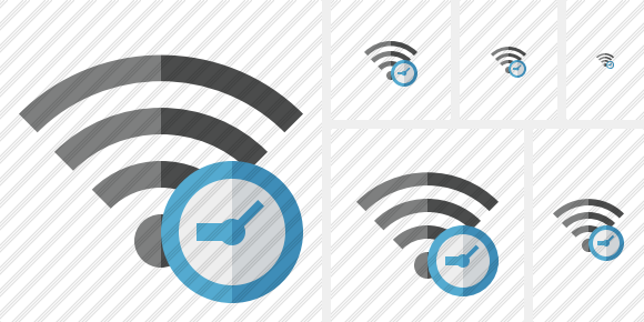 Wi Fi Clock Icon Wi Fi Clock Icon