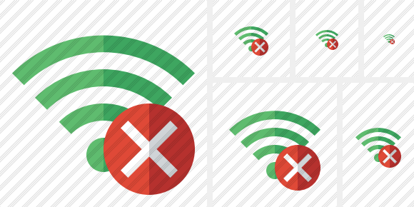 Icono Wi Fi Green Cancel