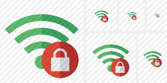 Wi Fi Green Lock Symbol