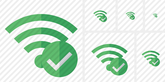 Wi Fi Green Ok Icon