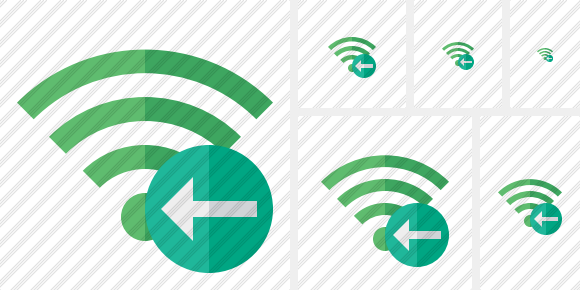 Icona Wi Fi Green Indietro