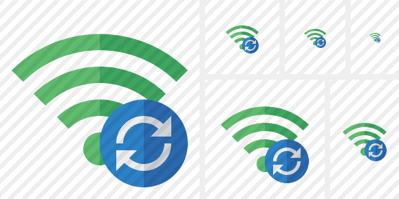 Иконка Wi-Fi Зелёная Обновить