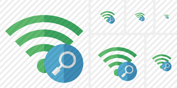 Wi Fi Green Search Symbol
