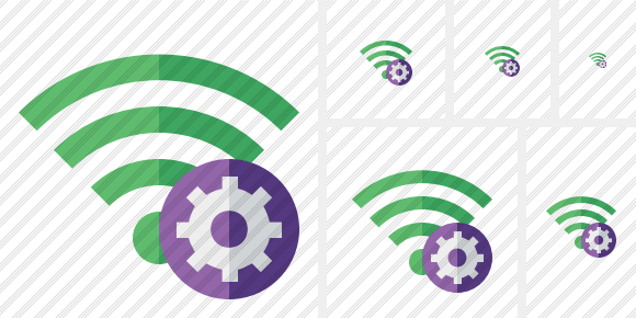 Icono Wi Fi Green Settings